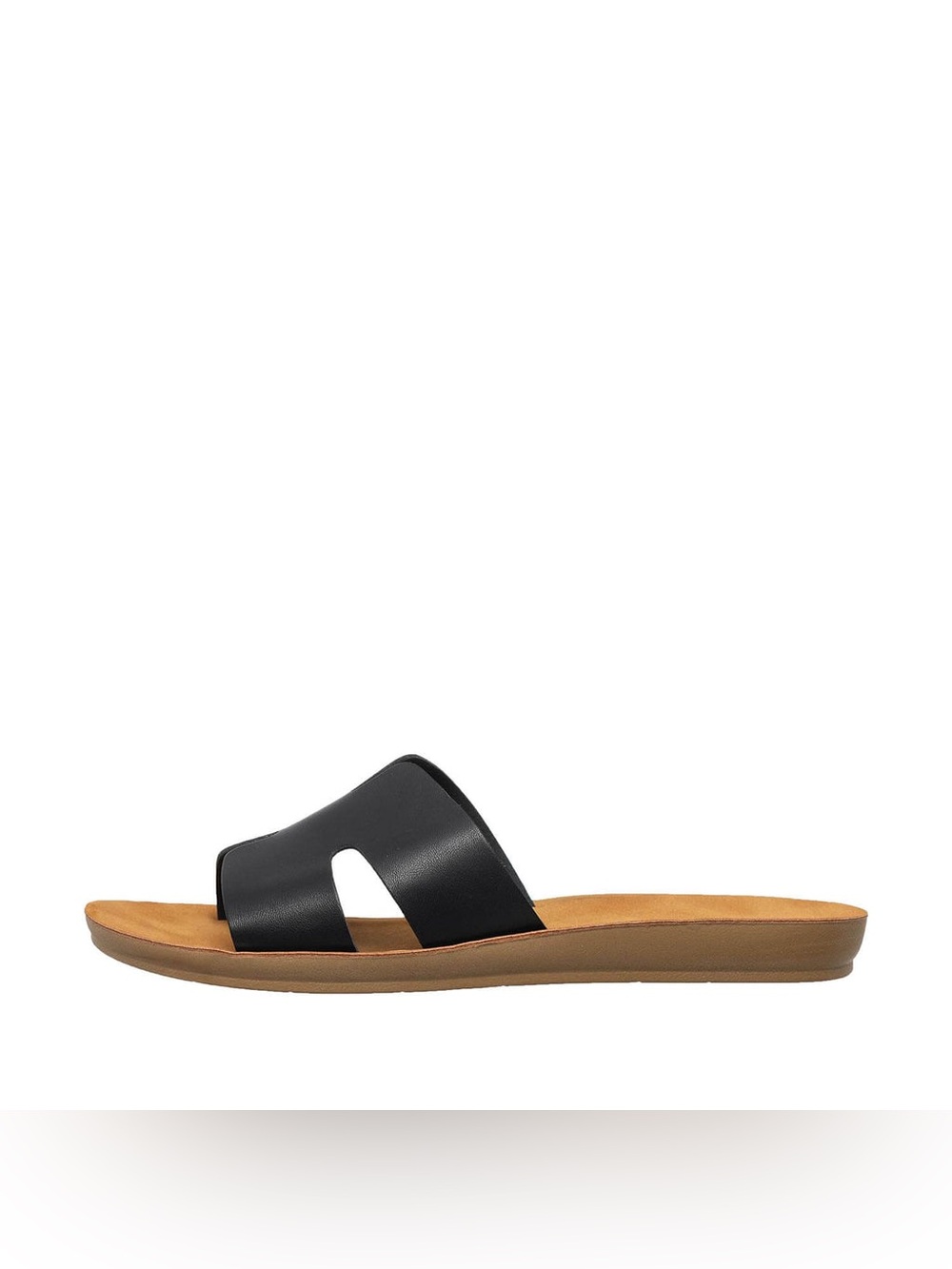 Antelope | Black T17 Bliss Corner Flat Slide Sandals 39 8 - 8.5